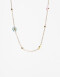 Collares Cortos Metal Collar Corto Beads Flores - Dorado