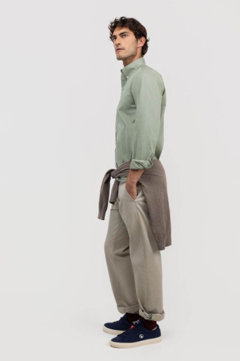 Camisa Garment Dyed Verde