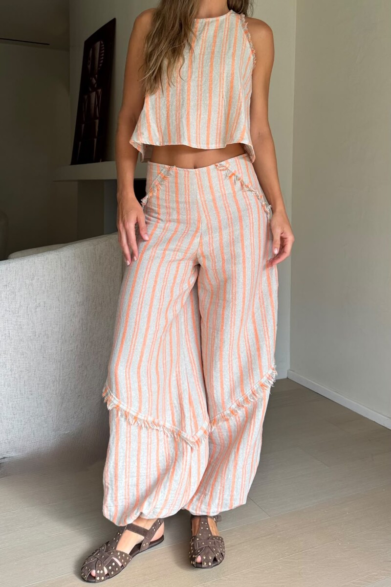 Babucha Rayas - Orange 