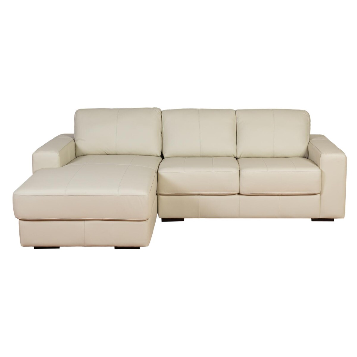 SOFA C/CHAISE - MÁS DE 4 CUERPOS CUERO-100-NATURAL NATURAL-BEIGE TEXAS CRUDO 