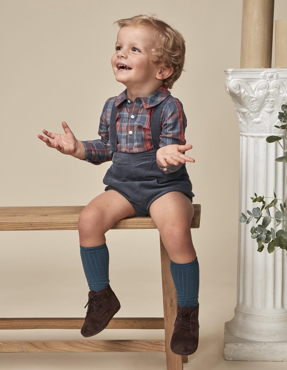 Camisa Cuadro Tartan - Azul Pato 