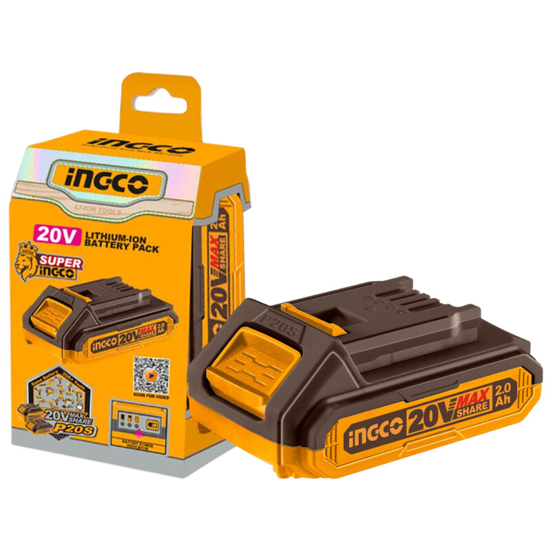 Repuesto Batería Ingco de Litio-Ion P20s FBLI20011 20V Capacidad 2.0Ah Repuesto Batería Ingco de Litio-Ion P20s FBLI20011 20V Capacidad 2.0Ah