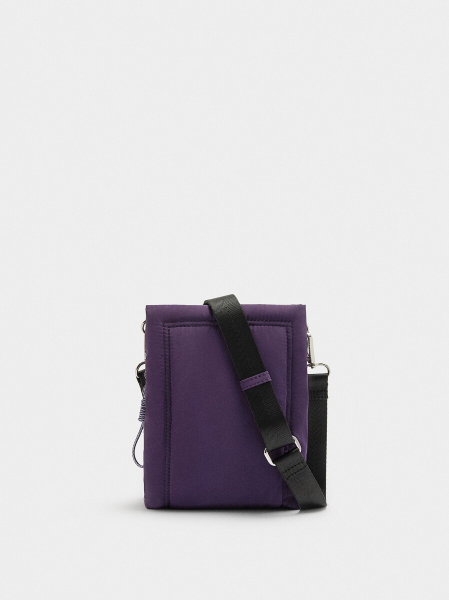 Bolso Bandolera De Nylon - violeta 