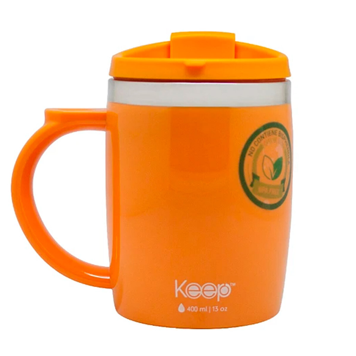 Keep Mug Metálico Vaso Térmico 400ml Jarra Acero Inoxidable - Amarillo 