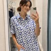 Camisa Maternal Pupa – Viscosa suave con bolsillos prácticos Estampa Azul