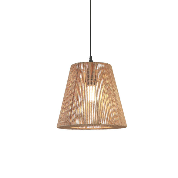Lámpara colgante cónico campana hilos marrón Ø38cm IX9184