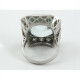 Anillo Oro 18K Diseño Antiguo Con Brillantes Y Agua Marina Anillo Oro 18K Diseño Antiguo Con Brillantes Y Agua Marina
