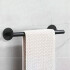 Barra toallero negro de acero inoxidable para amurar Barra Toallero Negro De Acero Inoxidable Para Amurar
