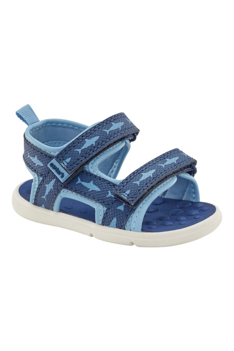 Sandalias con velcro, diseño tiburón Sin color
