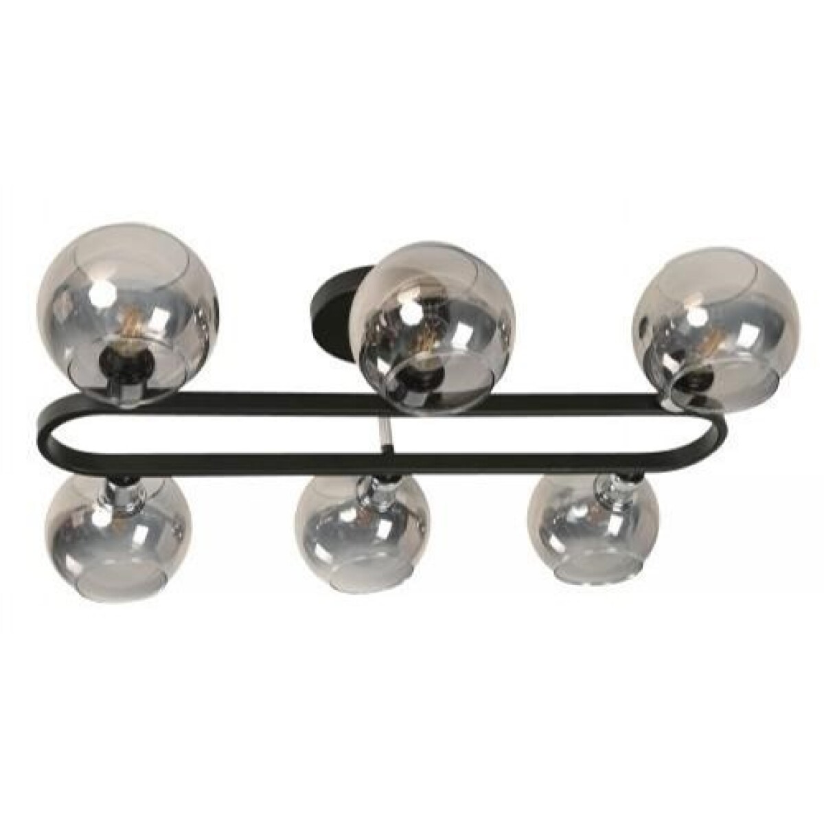 COLGANTE 6L NEGRO VIDRIO CIRCULAR E27 