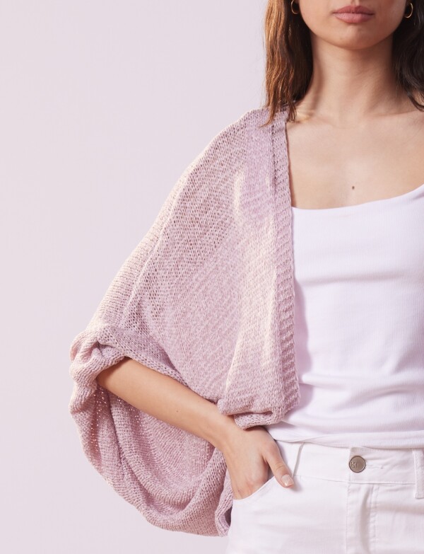Cardigan Calado LAVANDA CLARO