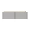 Cama Madera Maciza Con Cajones - 2 plazas - Linea Beauty Gris