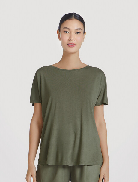 BLUSA BÁSICA FEMENINA VERDE