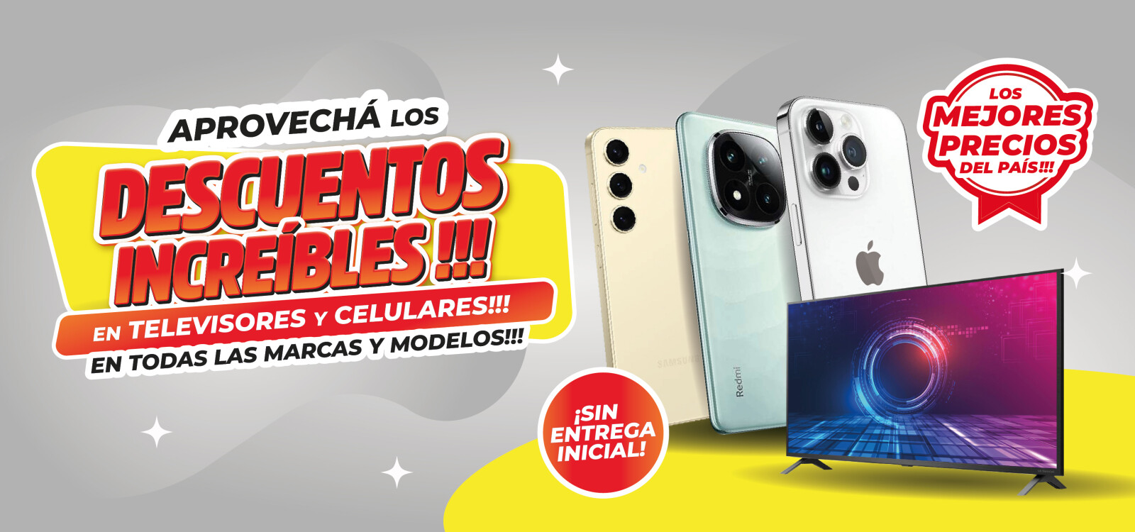 Descuento increible en tv y celulares