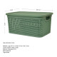 Set x2 Caja simil ratán 4 lts VERDE
