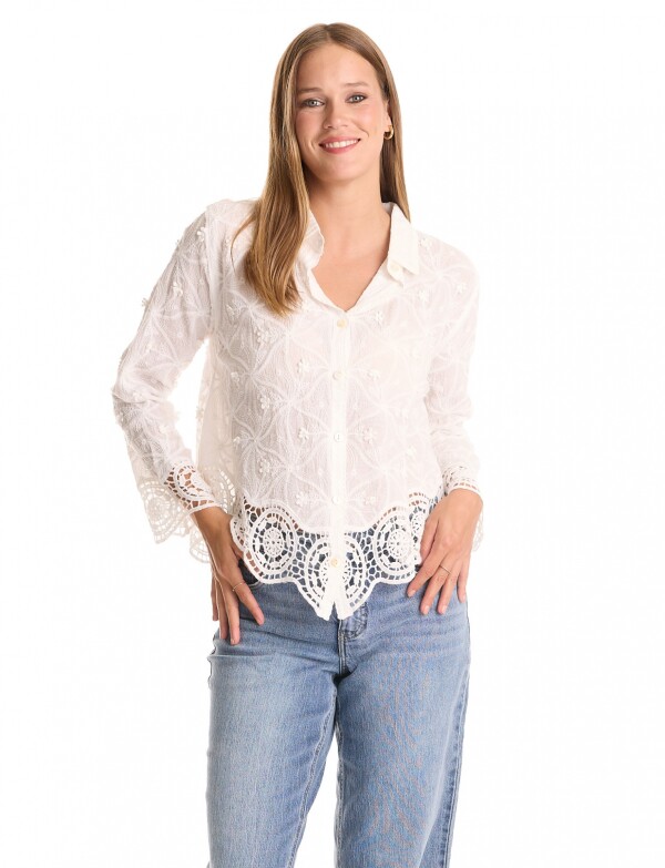 Camisa Boho Calada BLANCO