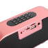 Reloj Parlante Despertador Radio Luminoso Recargable Alarma Color Variante Rosa