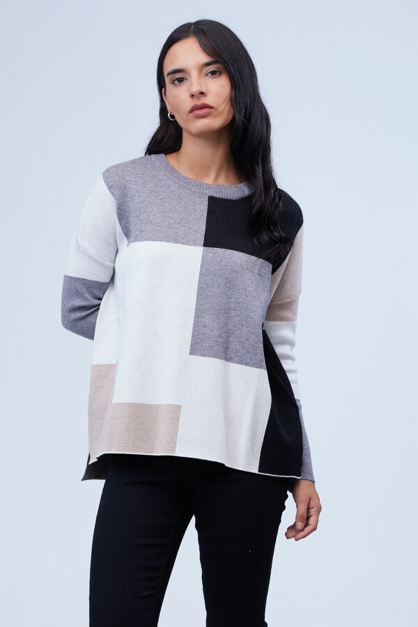 Buzo Colorblock GRIS/MULTI