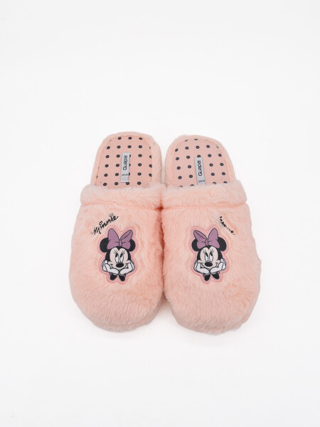 PANTUFLA MINNIE ROSADO.