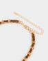 Collares Cortos Metal diferenciado Collar Corto Con Cordón - Dorado