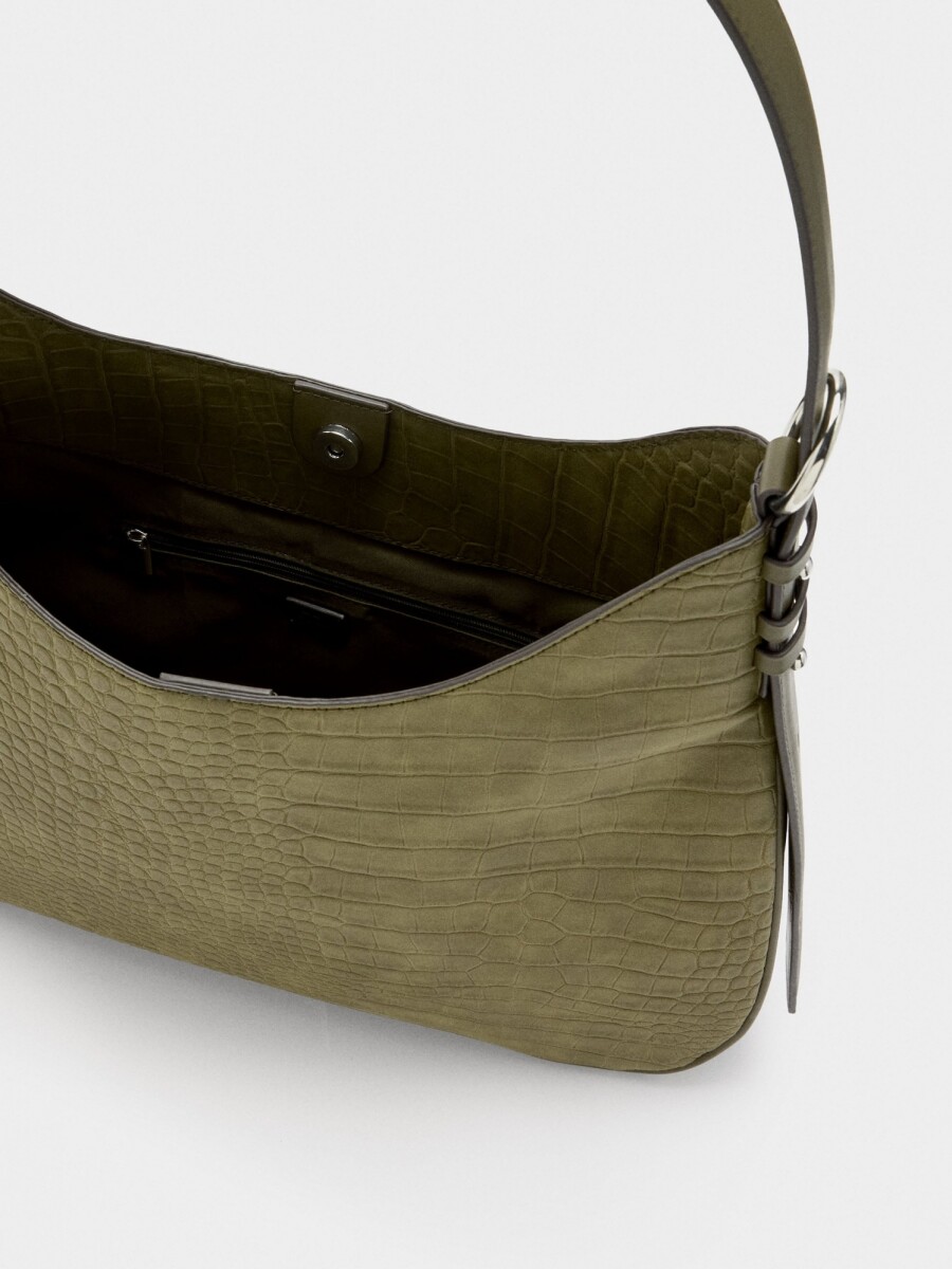 Bolso De Hombro Con Grabado Animal verde
