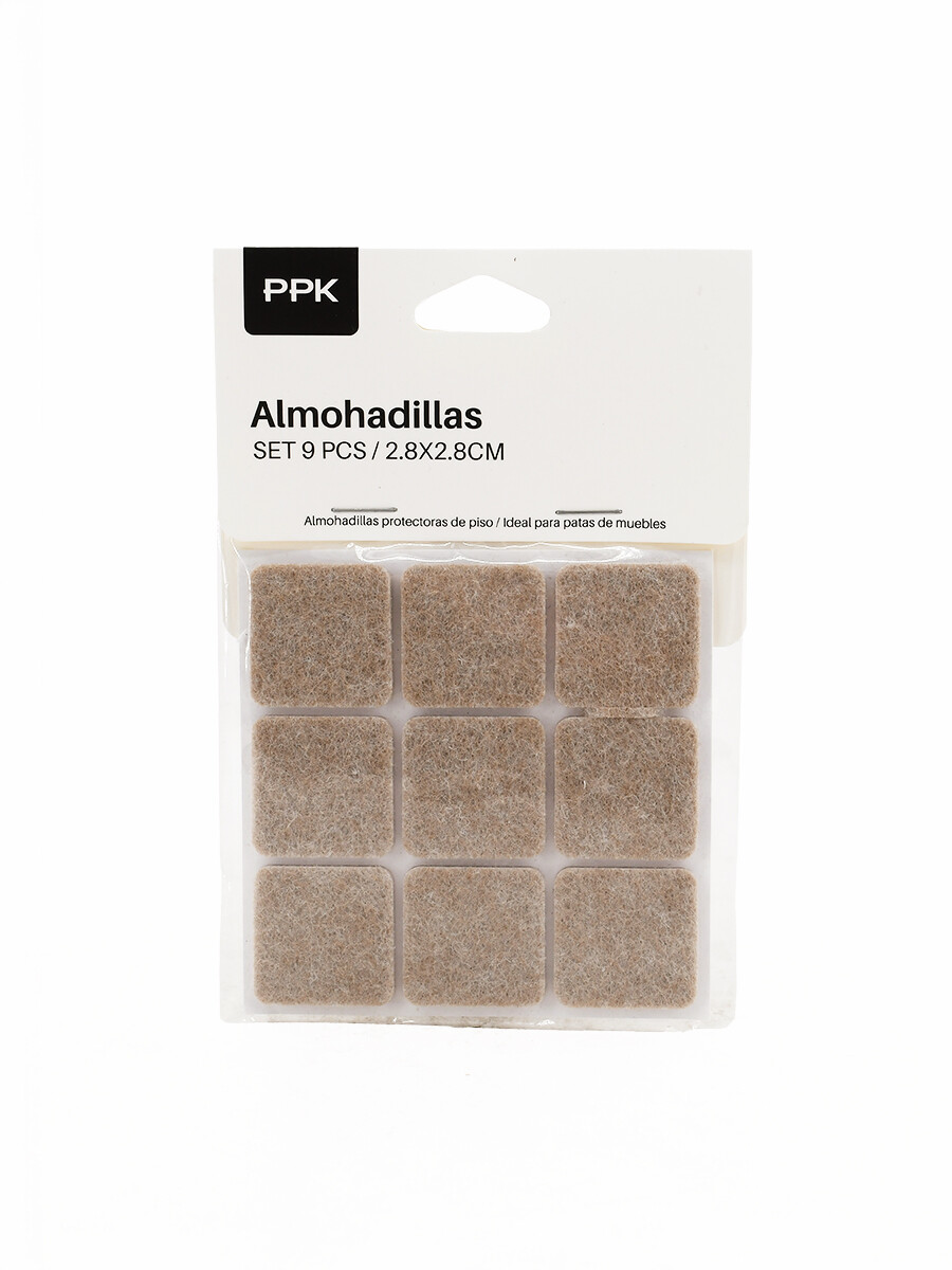 ALMOHADILLA CUADRADA SET X 9 - BEIGE 
