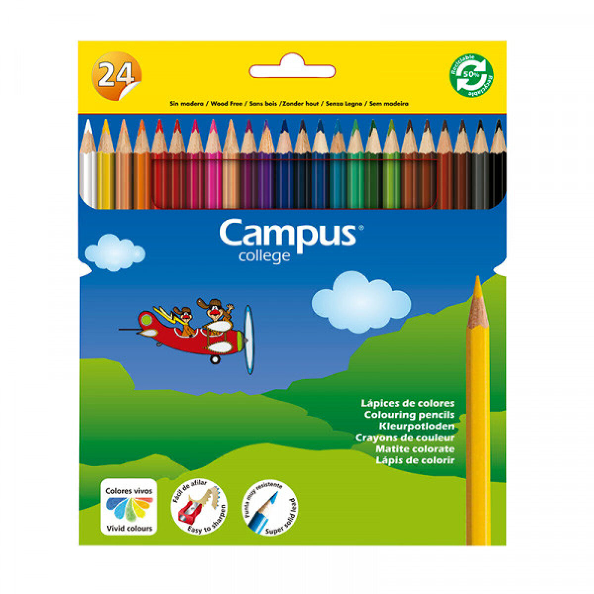 Lápices De Colores Campus x24 