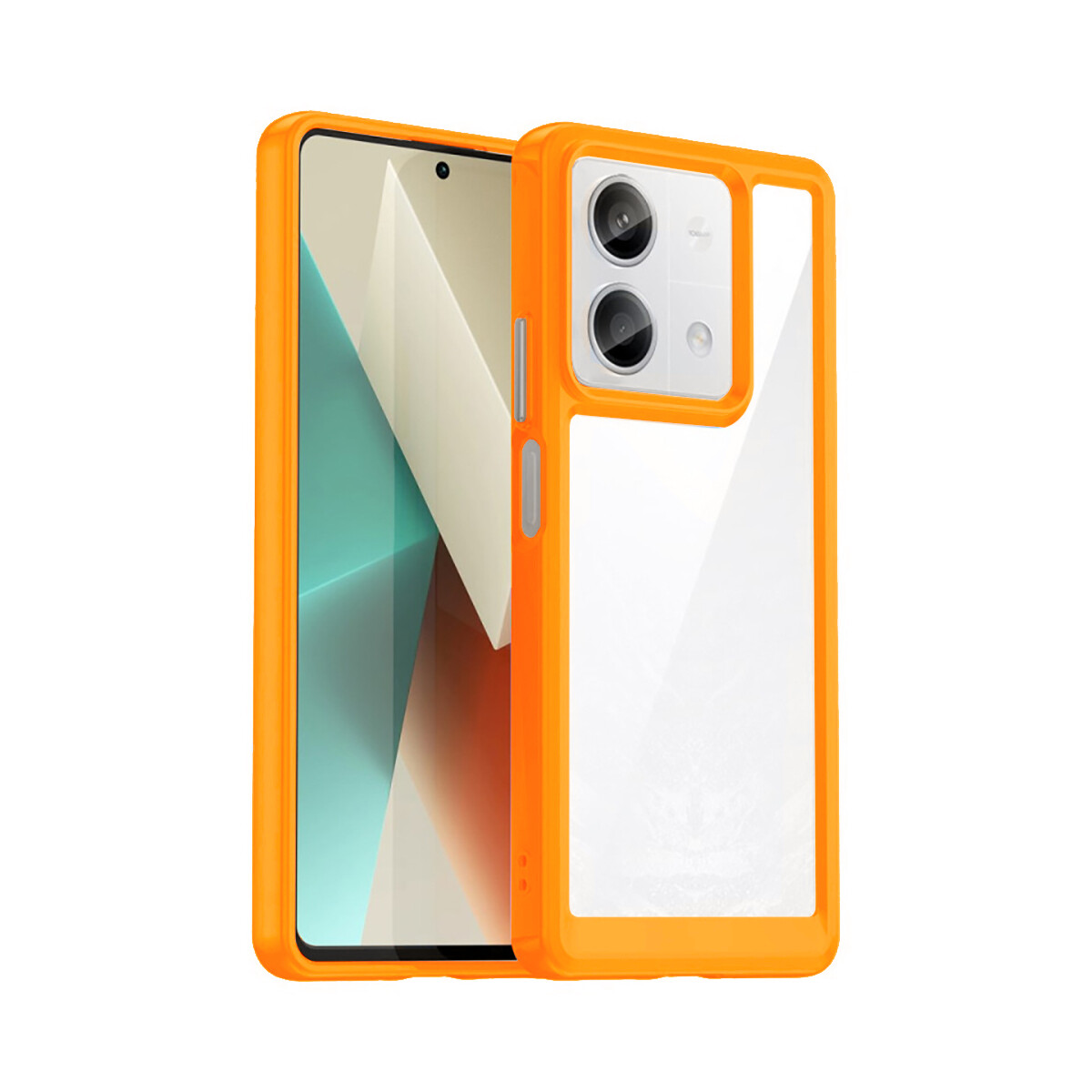 Case Transparente con Borde de Color Xiaomi Note 13 5G - Orange 