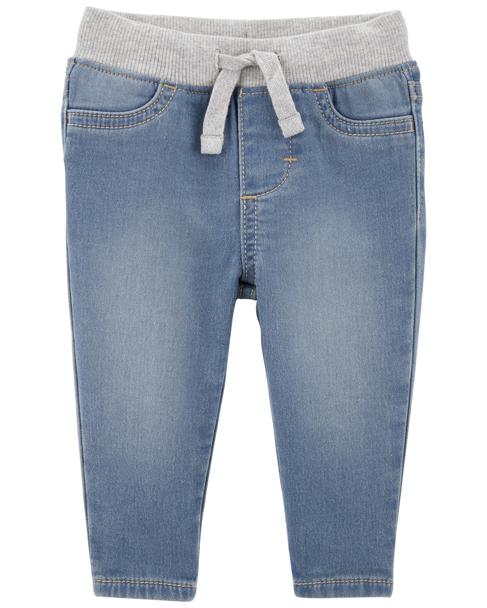 Pantalón de jean cintura elástica Sin color