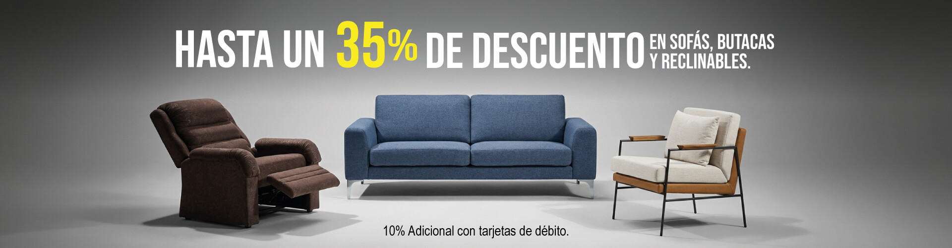 Descuento Sofás, Butacas y Reclinables
