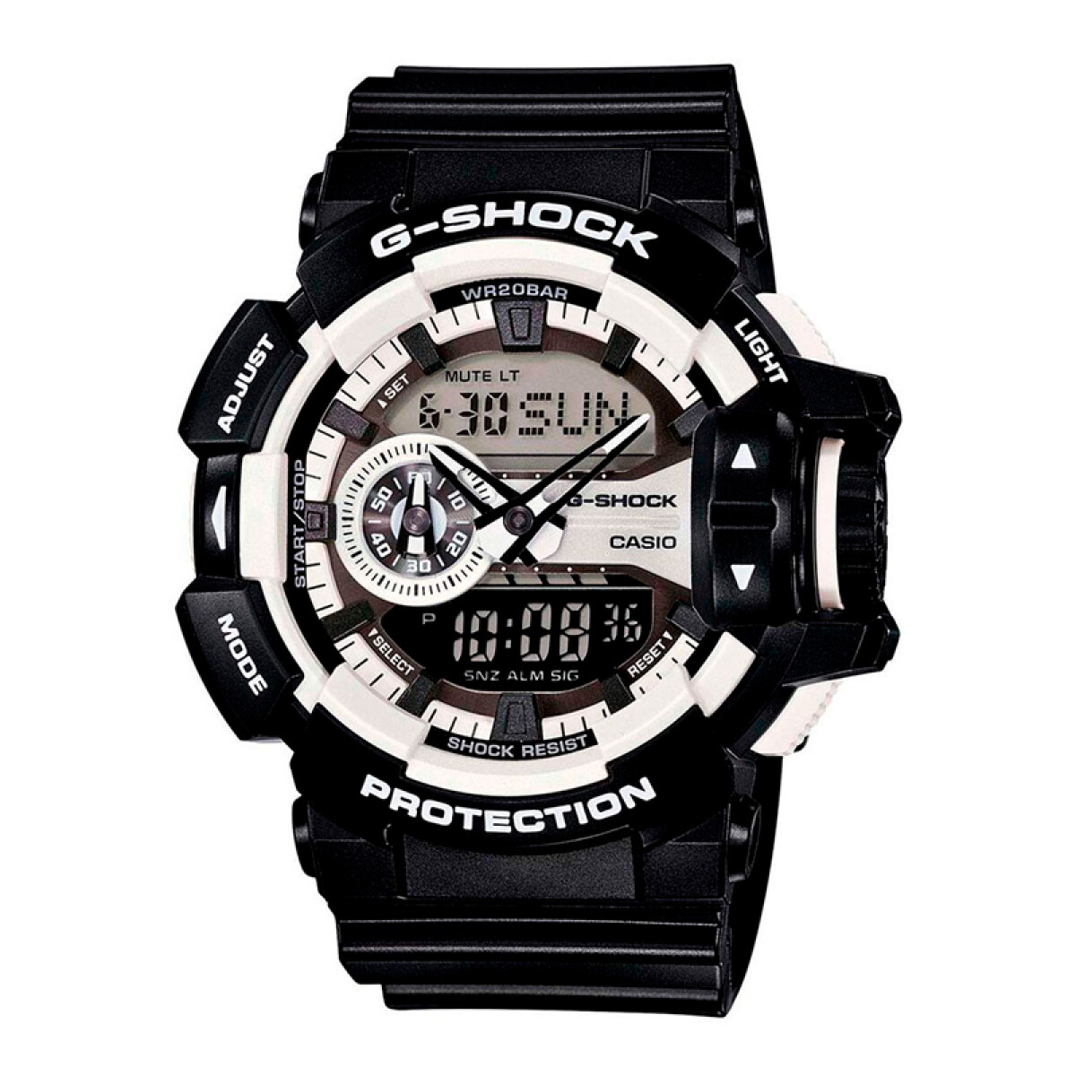 Reloj G-Shock deportivo - negro y blanco 