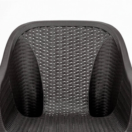 Silla Jardín Rambo Rattan Apoyabrazos Apilable Exterior Marron