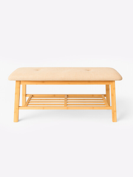 BANCO PIE DE CAMA BEIGE