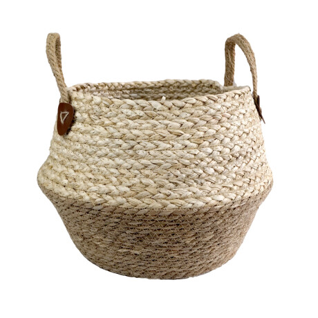 CESTO COMBINADO YUTE Y PAJA C/ASAS CESTO COMBINADO YUTE Y PAJA C/ASAS