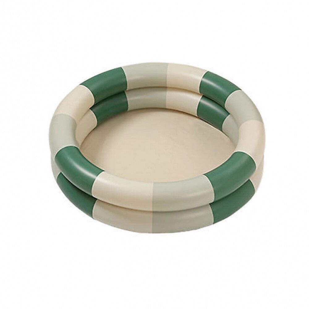 PISCINA REDONDA 2 AROS striped green