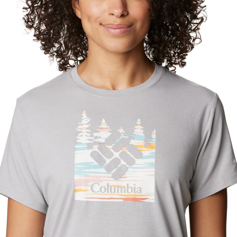Remera Sun Trek SS Graphic Mujer COLUMBIA GREY H
