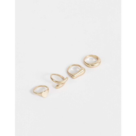 Sets De Anillos De Metal Dorado