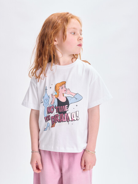 Remera manga corta Cenicienta Crudo
