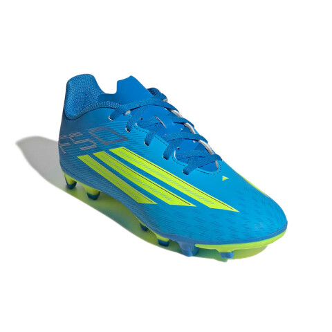 Championes Fútbol Niño Adidas F50 Club FG Azul-Amarillo