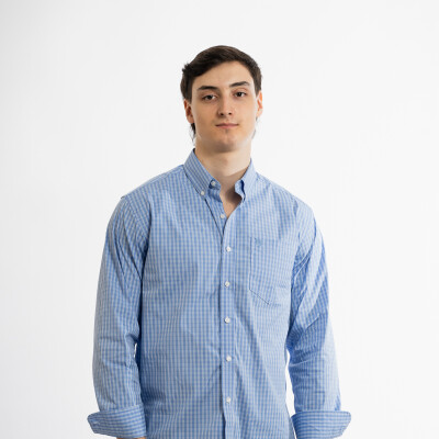 Camisa con Spandex Cuadro celeste