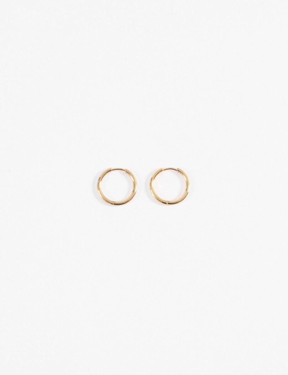 Aros acero small - dorado 