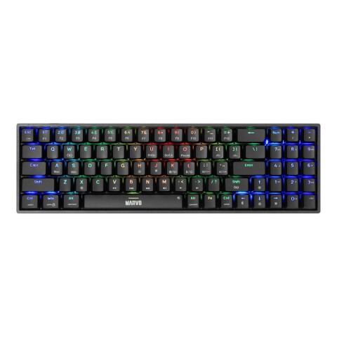 Teclado Marvo Mecánico Kg956 75% Sw Yellow Ing Bk TECLADO MARVO MECáNICO KG956 75% SW YELL