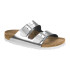 Sandalia Arizona Soft Footbed Leather - Regular Plateado