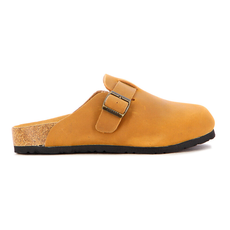 Zueco Country Cuero Mujer Marron Claro