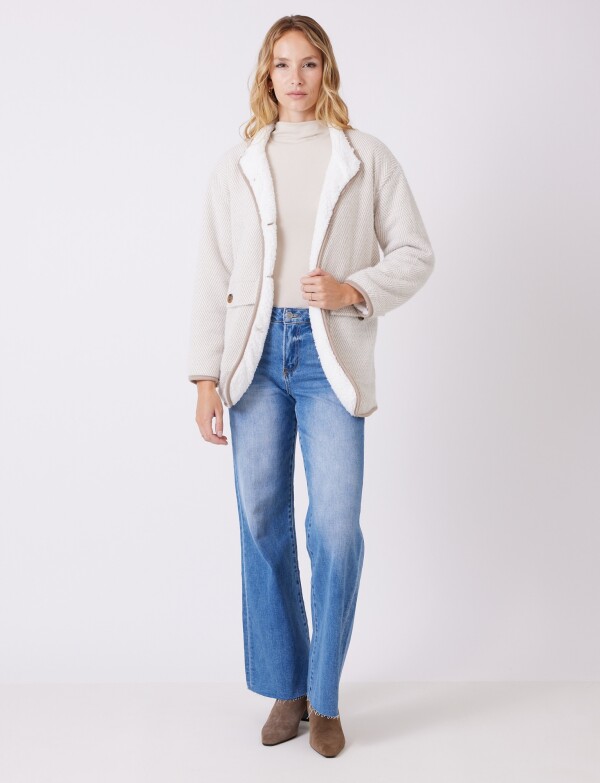 Cardigan Chevron Soft BEIGE