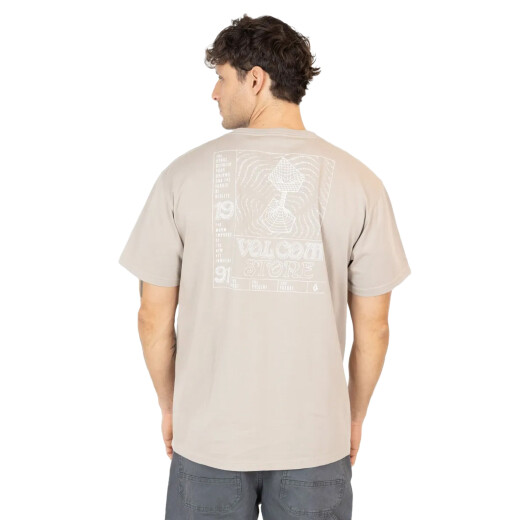 Remera Volcom Oversize Time Wave Custom - Beige Remera Volcom Oversize Time Wave Custom - Beige
