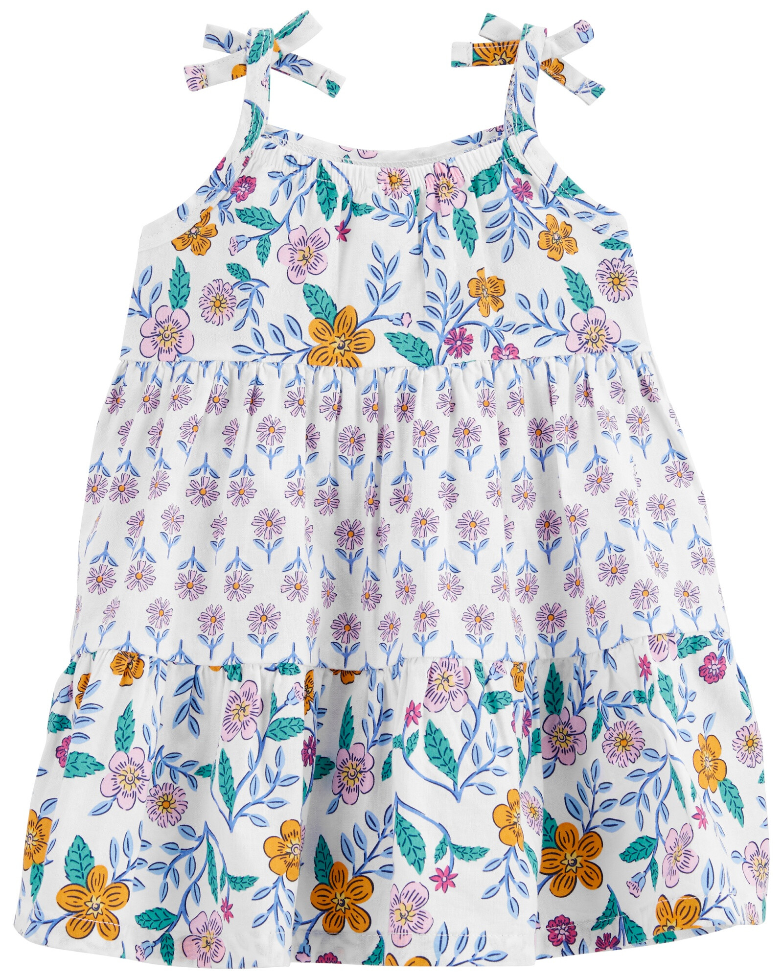 Vestido Floral de Algodón 0