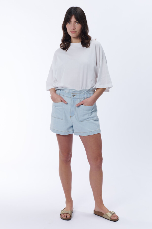 Short Jean Paper Bag Celeste