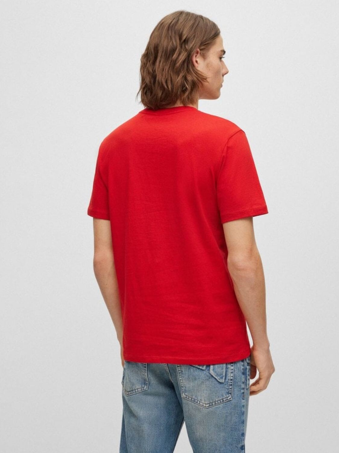 BOSS -Remera de algodón básica, TALES Bordó