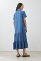 Maxi vestido de jean jean medio